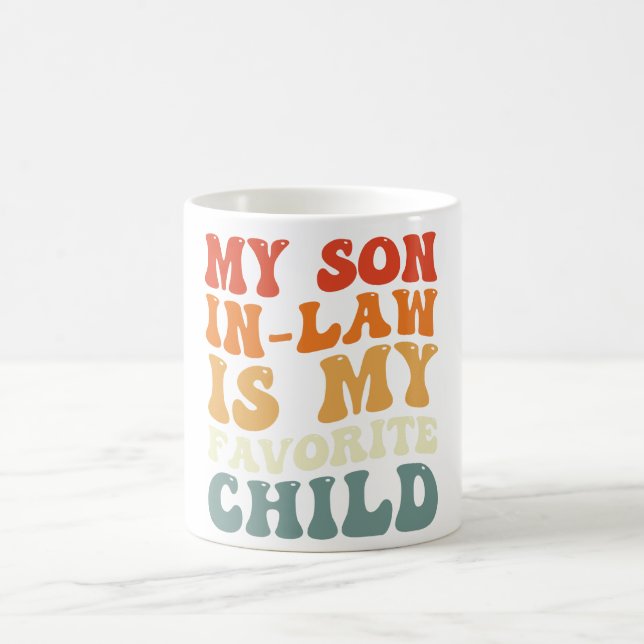 Min svärson är mitt favoritbarn Familj Groovy Kaffemugg (Center)