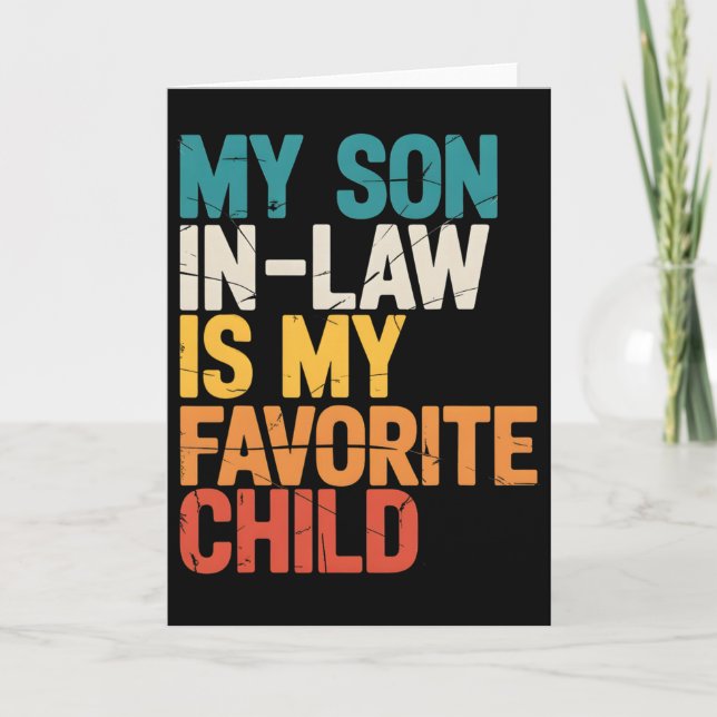 Min svärson är mitt favoritbarn Gåvor från mor Kort (Framsida)