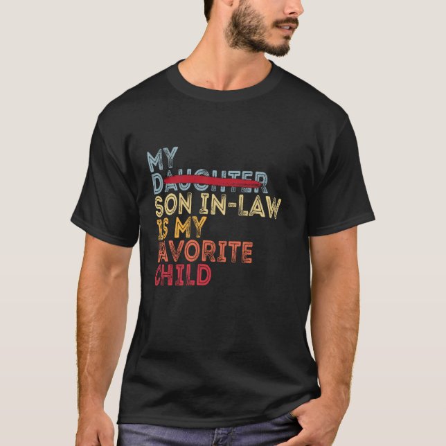 Min svärson är mitt favoritbarn Retro - Byt ut T Shirt (Framsida)
