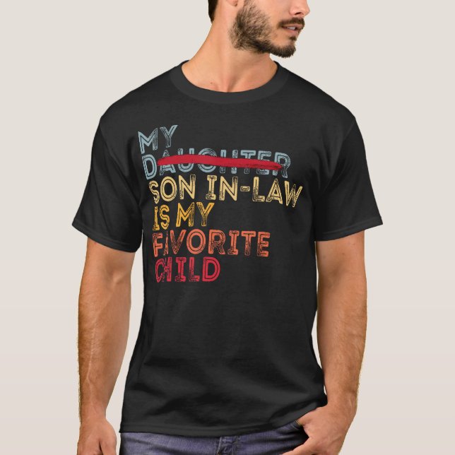 Min svärson är mitt favoritbarn Retro - Ersätt T Shirt (Framsida)