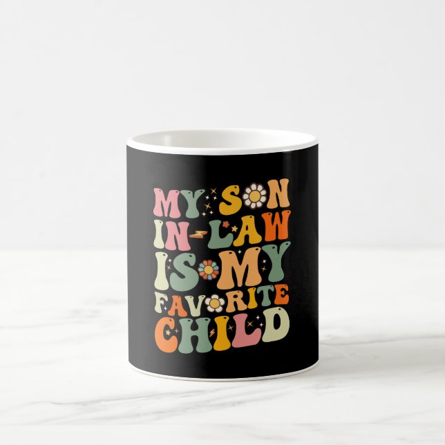 Min svärson är mitt favoritbarn Retro funkis Kaffemugg (Center)