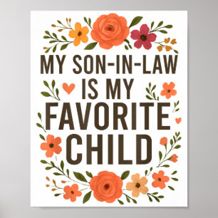 Min svärson är mitt favoritbarn Rolig familj Ma Poster