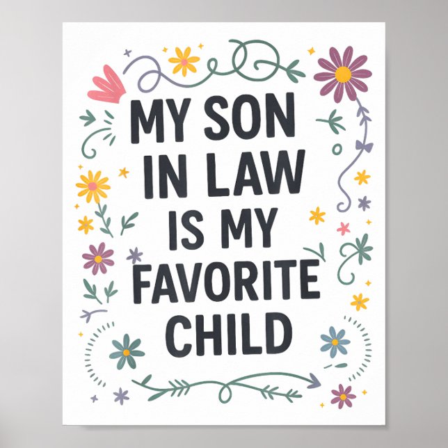 Min svärson är mitt favoritbarn Rolig familj Ma Poster (Framsidan)