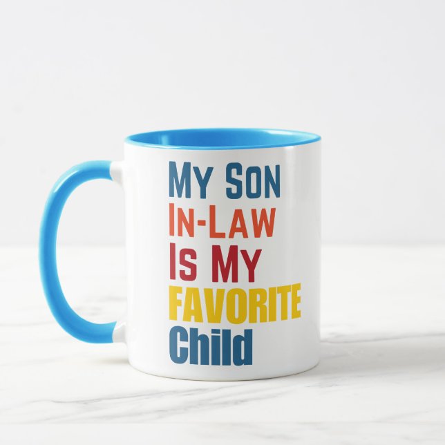 Min svärson är mitt favoritbarn Rolig Retro Mugg (Vänster)