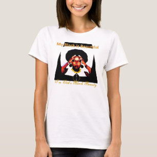 Min svart är härlig tee shirt
