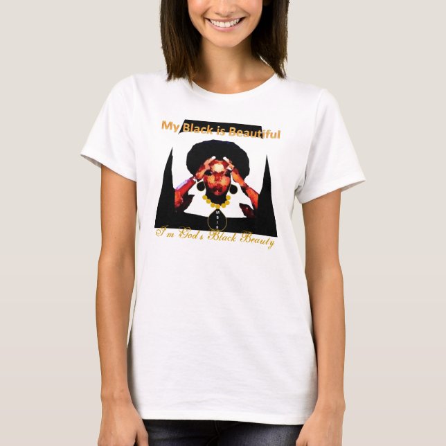 Min svart är härlig tee shirt (Framsida)