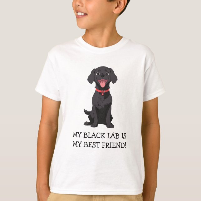 Min Svart lab är min bästa vän T Shirt (Framsida)