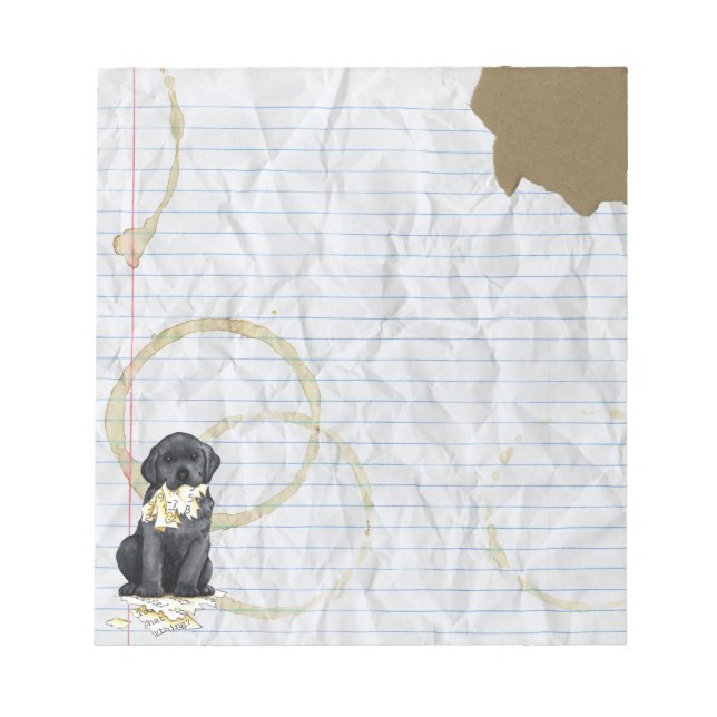 Min Svart lab Ate My Lesson Plan Anteckningsblock (Framsida)