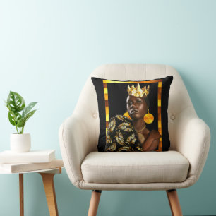 Min svarta drottning: Afrocentric Glam Party Kudde