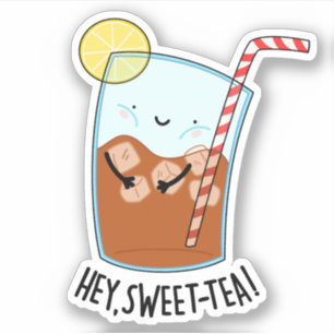 Min Swee-Tea Cute Sweet Tea Pun Sticker Klistermärken