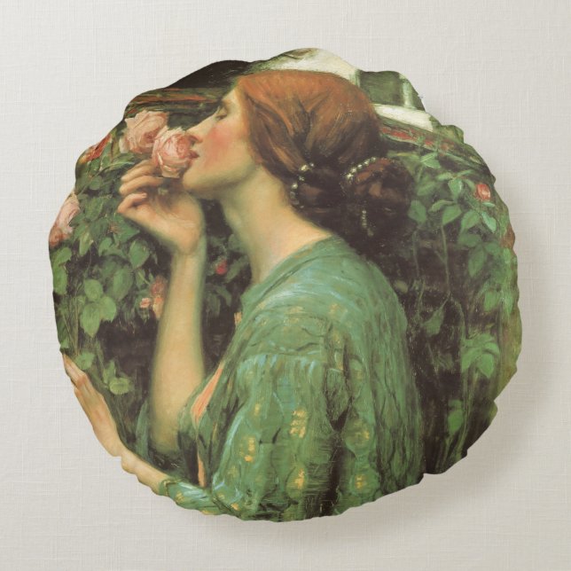 Min Sweet Ro eller Soul i Ro av Waterhouse Rund Kudde (Baksidan)