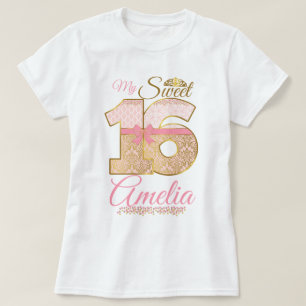 Min sweet sixteen-anpassare Min söta 16:e T Shirt