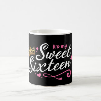 Min Sweet sixteen Mugg, 16:e Födelsedagsfesten Kaffemugg