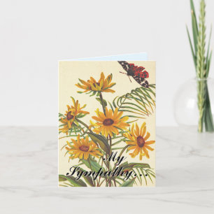 "Min sympati ..." + Blommor kondoleanser kort