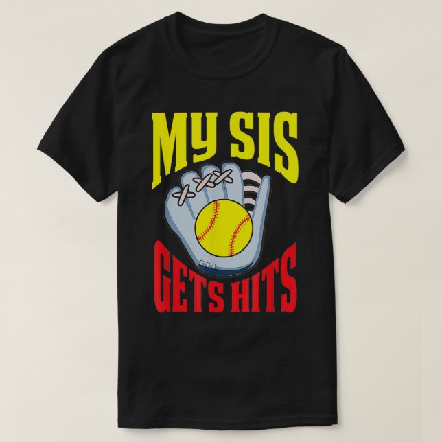Min Syrran får en softbollsyster... T Shirt (Design framsida)