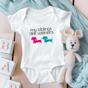 Min Syskon är Wiener Dachshund Baby Outfit Tee