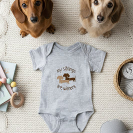 Min Syskon är Wiener Dachshunds Baby T Shirt