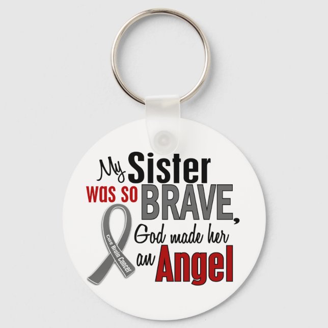 Min syster är en angel 1 hjärncancer nyckelring (Framsida)