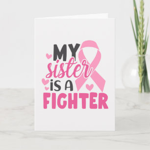 Min syster är en fighter rosa band kort