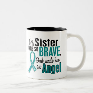Min syster är en Ovarian cancer för ängel 1 Två-Tonad Mugg