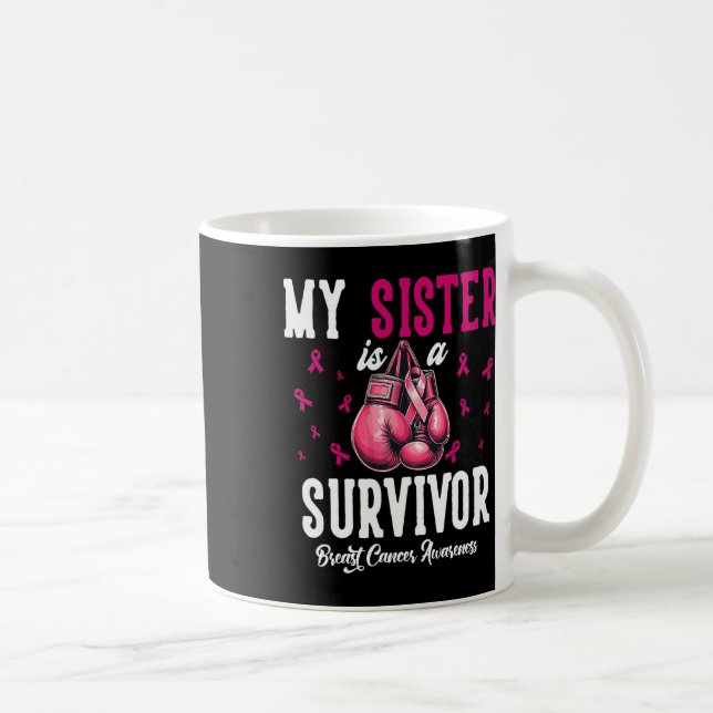 Min syster är en överlevande till stöd för bröstca kaffemugg (Höger)