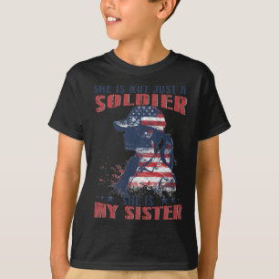 Min syster är en soldat militär 4 juli patriot t shirt