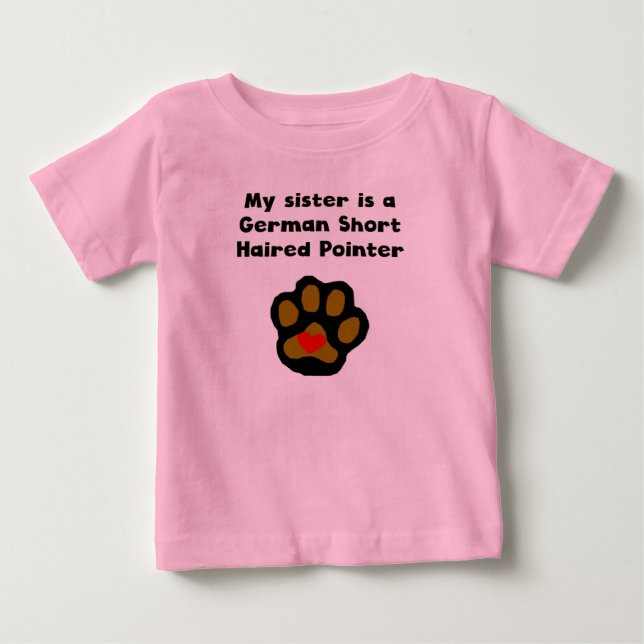 Min syster är en tysk kortfristig pekare t-shirt (Framsida)