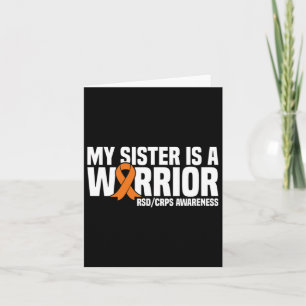 Min syster är en Warrior Orange Ribbon Rsdcrps Med Kort