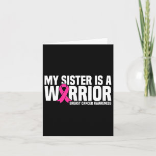 Min syster är en Warrior Rosa Ribbon Breast Cancer Kort