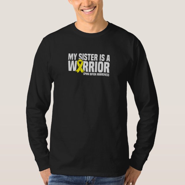 Min syster är en Warrior Spina Bifida-medvetenhet T Shirt (Framsida)