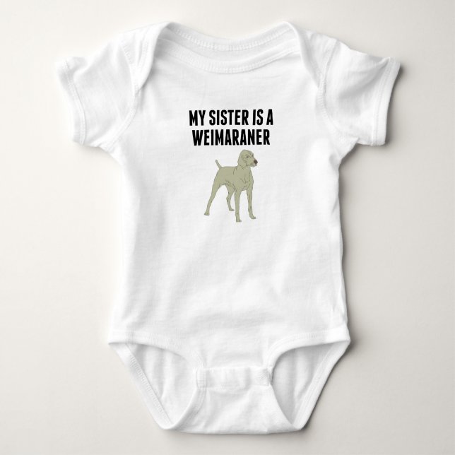 Min syster är en Weimaraner Tee Shirt (Framsida)