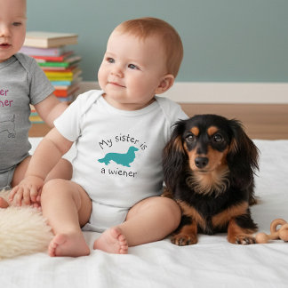 Min syster är en Wiener Långhårig Dachshund Dräkt T Shirt