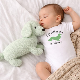 Min syster är en Wiener Långhårig Dachshund Outfit T Shirt