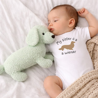 Min syster är en Wiener Långhårig Dachshund Outfit T Shirt