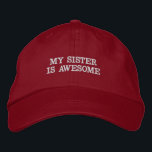 Min syster är Fantastisk Funny Parody Hat Broderad Keps<br><div class="desc">Den här lustiga parodin säger: "Min syster är fantastisk." Underbar för någon till bäran när de besöker sin syster.</div>