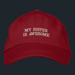 Min syster är Fantastisk Funny Parody Hat Broderad Keps<br><div class="desc">Den här lustiga parodin säger: "Min syster är fantastisk." Underbar för någon till bäran när de besöker sin syster.</div>