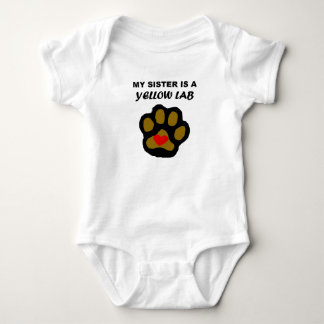 Min syster är Gul lab Tee Shirt