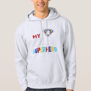 Min syster är min favoritsuperhjälte Autism Gift 8 Hoodie