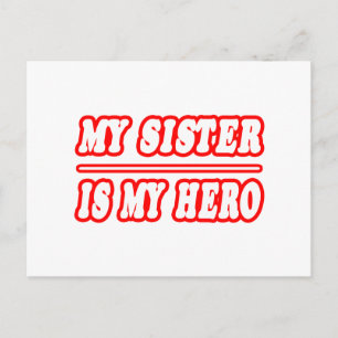 Min syster är min Hero Vykort