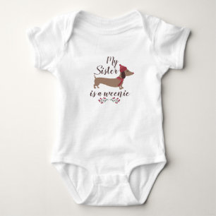 Min syster är Weenie - Dachshund Flicka T Shirt