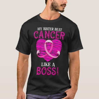Min syster Beat Breast Cancer Pink Ribbon Survivor T Shirt