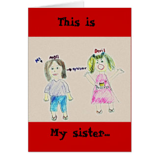 Min syster…, detta är hälsningskort