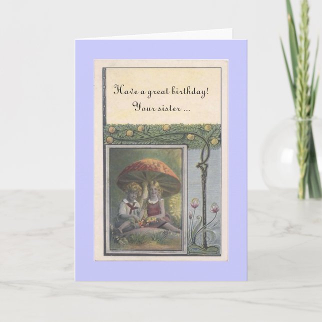 Min syster födelsedagkort kort (Framsida)