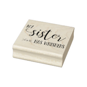 Min syster har Whiskers typografi Stämpel