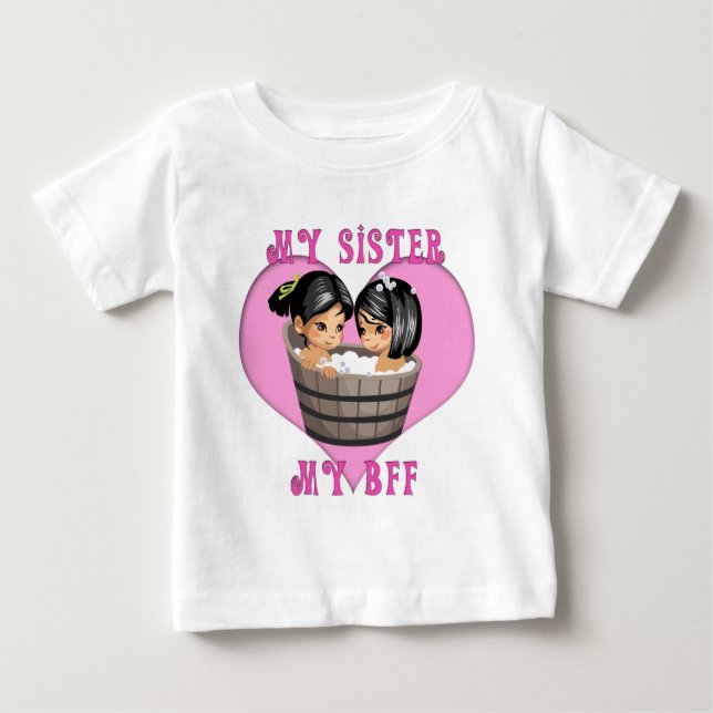 Min syster MY BFF Bath T-shirt (Framsida)