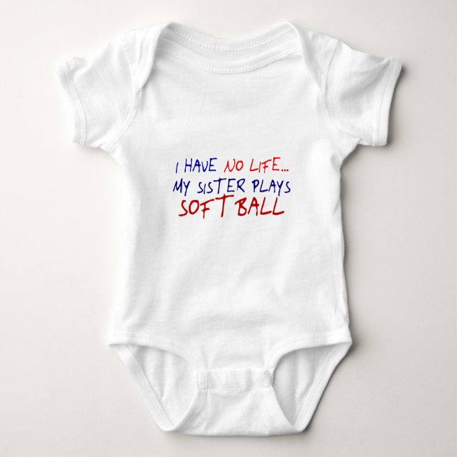 Min syster Plays Softball T-shirt (Framsida)