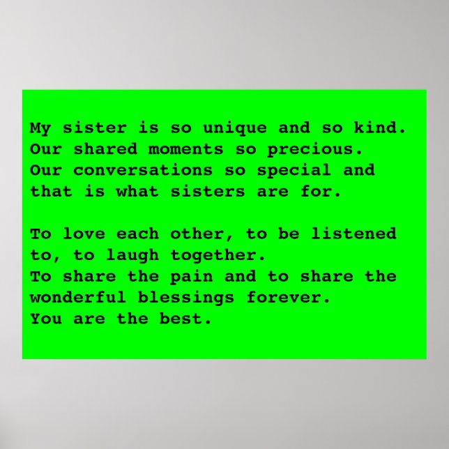 Min syster poster (Framsidan)