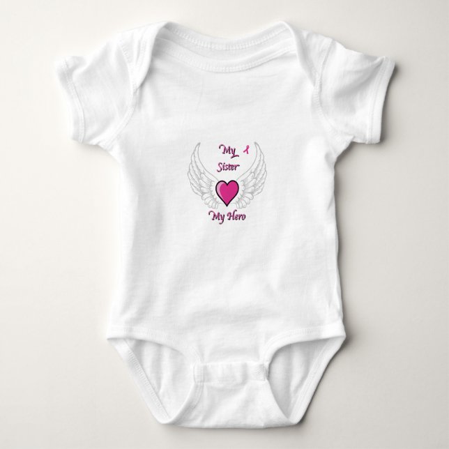 Min syster Vingar och hjärta 2 T Shirt (Framsida)
