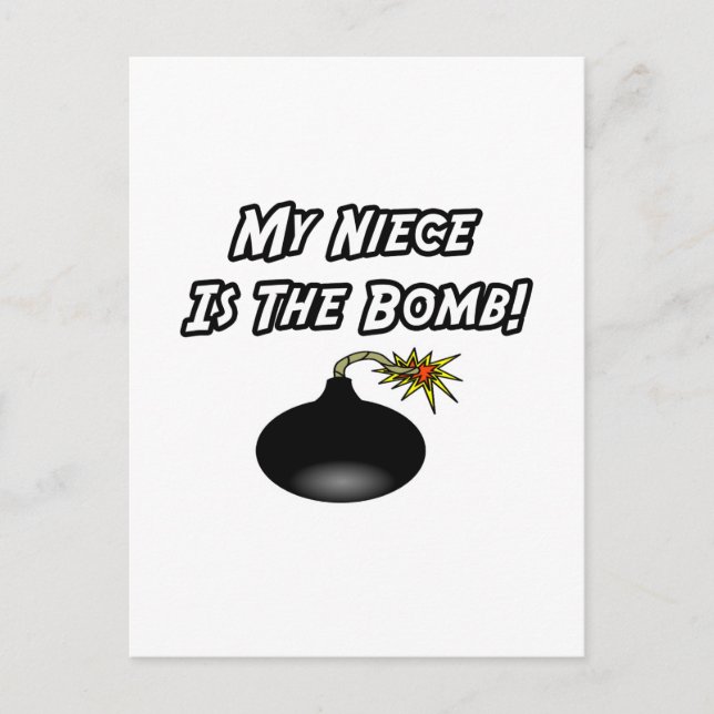 Min systerdotter är bomben vykort (Framsida)