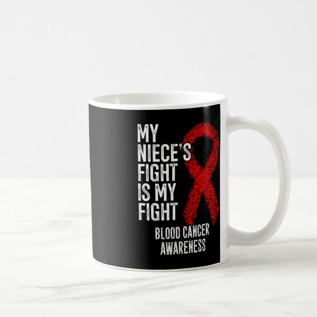 Min systers kamp är min kamp mot blodcancer kaffemugg (Höger)